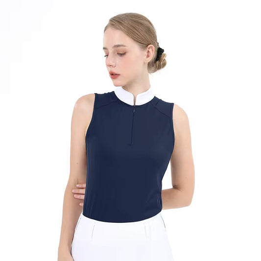 celeste sleeveless show-shirt