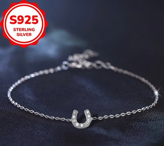 Horse Shoe Pure Silver Bracelet
