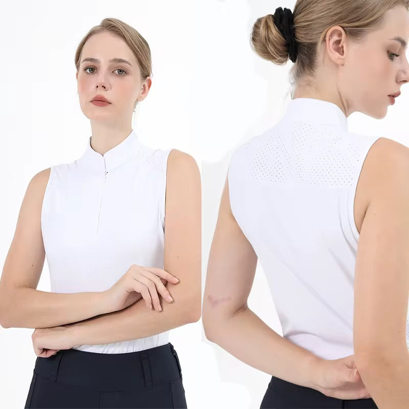 celeste sleeveless show-shirt