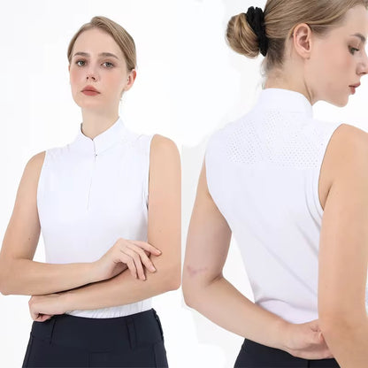 celeste sleeveless show-shirt