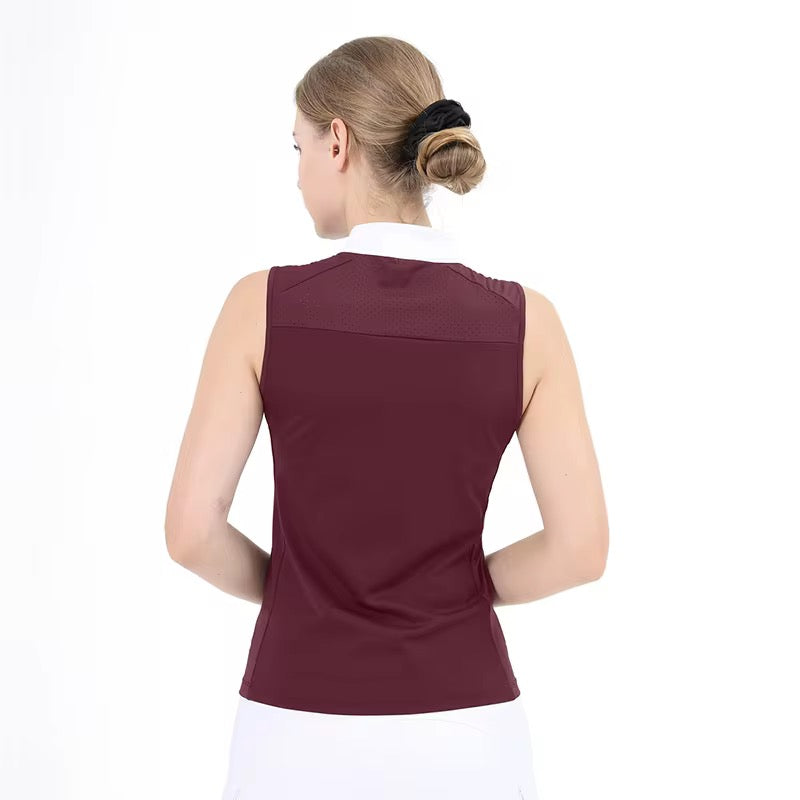 celeste sleeveless show-shirt