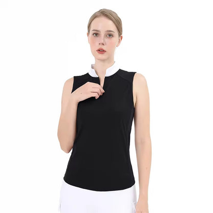 celeste sleeveless show-shirt