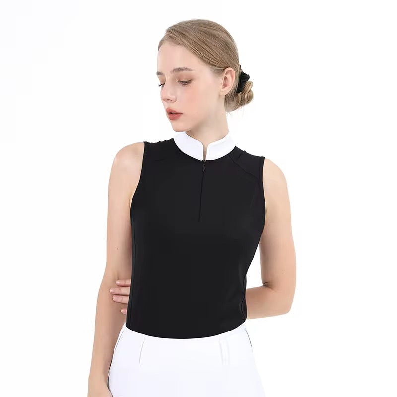celeste sleeveless show-shirt