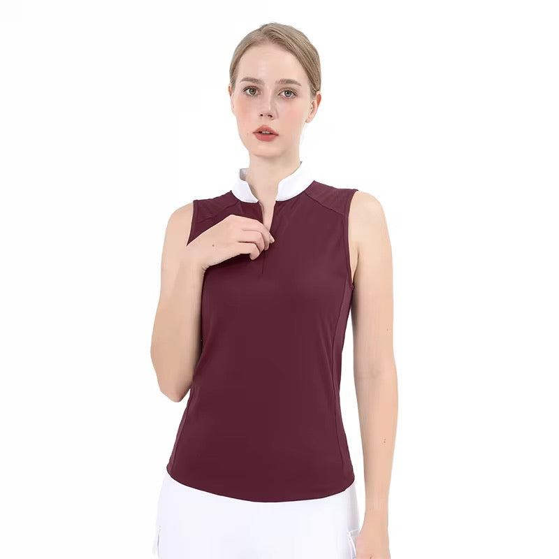 celeste sleeveless show-shirt