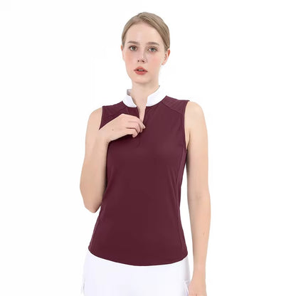 celeste sleeveless show-shirt