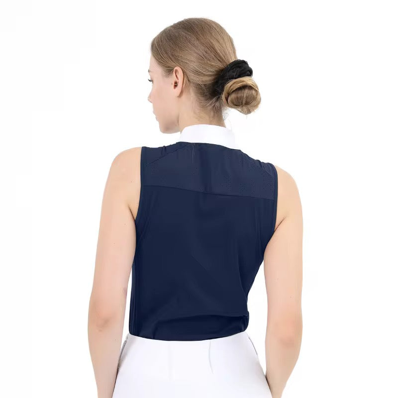 celeste sleeveless show-shirt